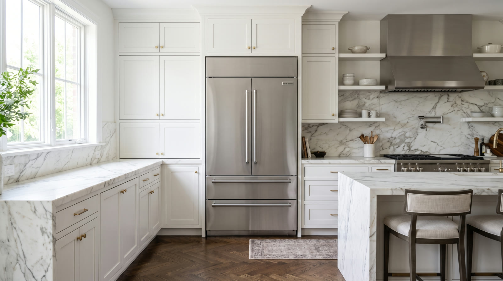 A Monogram built in refrigerator
