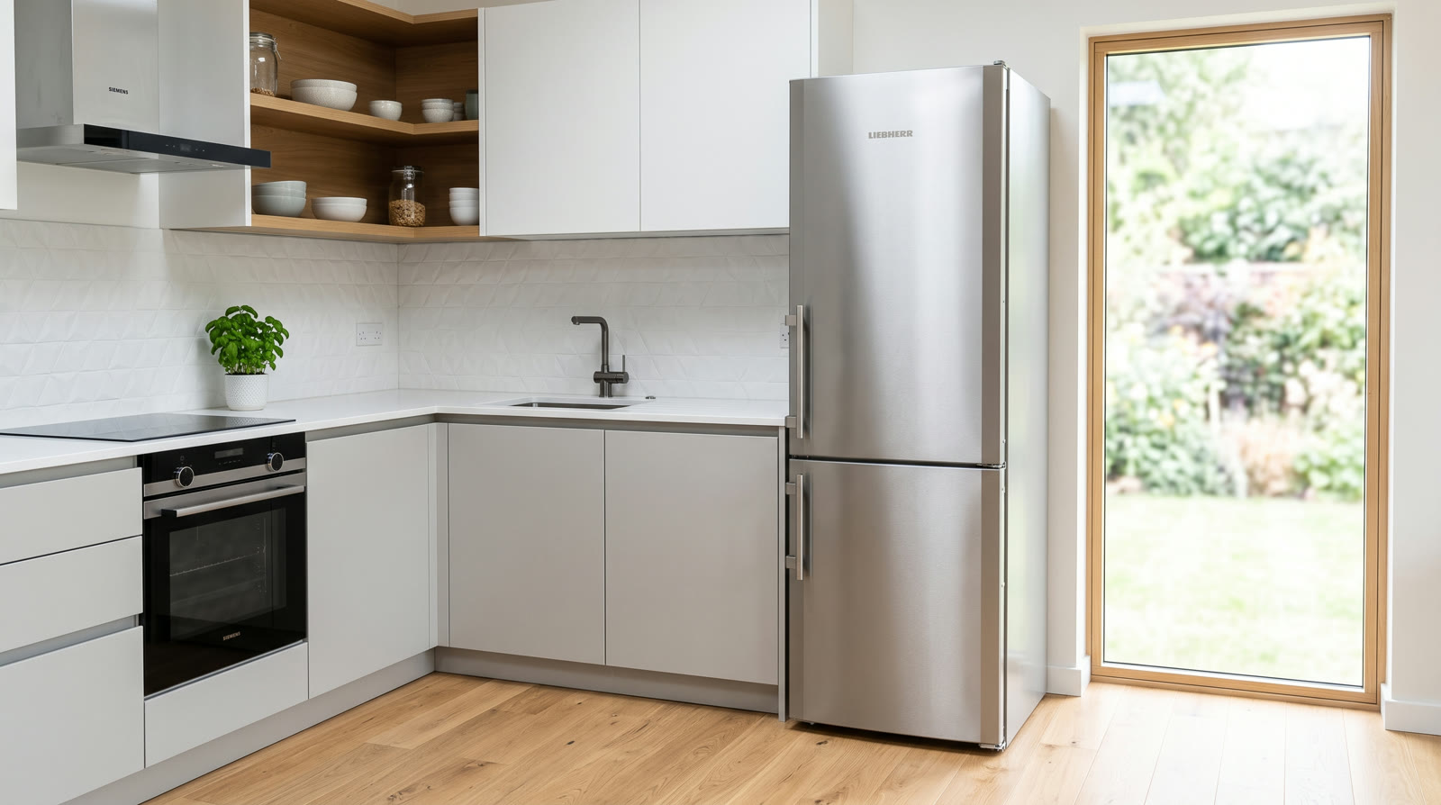 A Liebherr refrigerator column